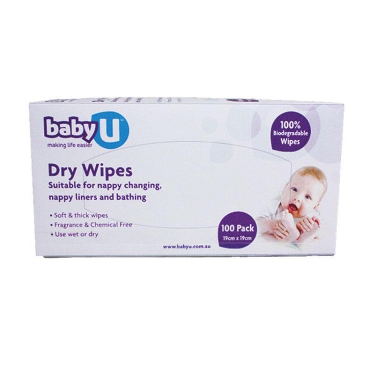 Baby U Dry Wipes 100 Pack