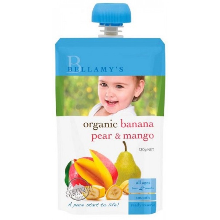 Bellamy's Organic Banana Pear & Mango 120g (1)