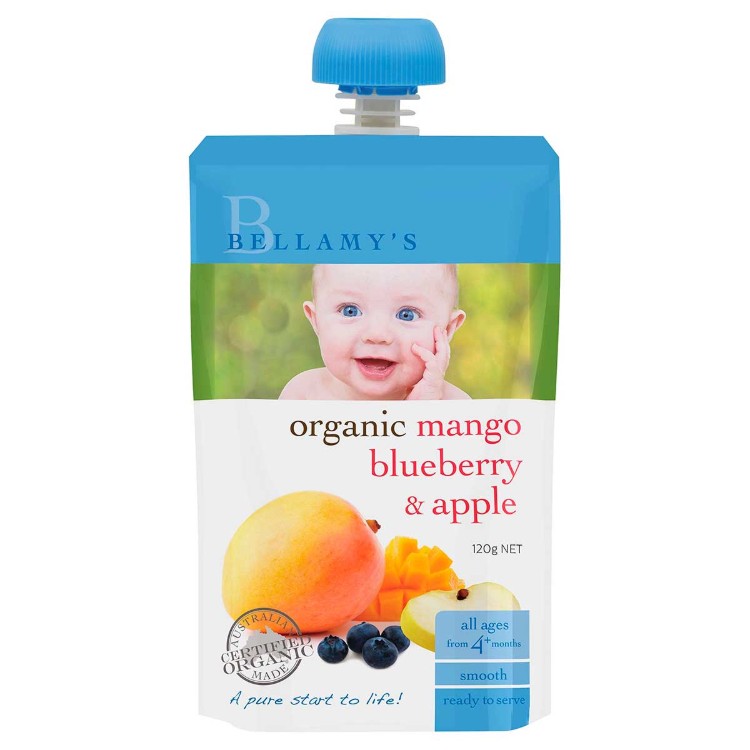 Bellamy's Organic Mango Blueberry and Apple 120g (1)