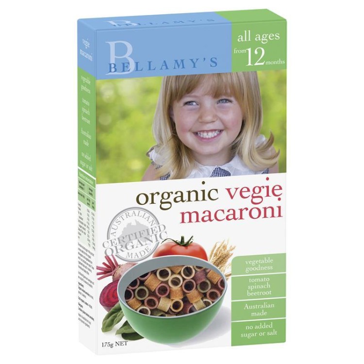 Bellamy's Organic Vegi Macaroni 175g (1)
