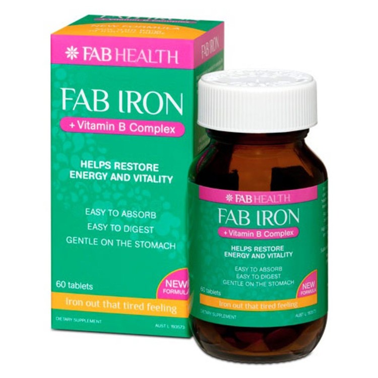 Fab Iron + Vitamin B Complx 60 Tablets (1)