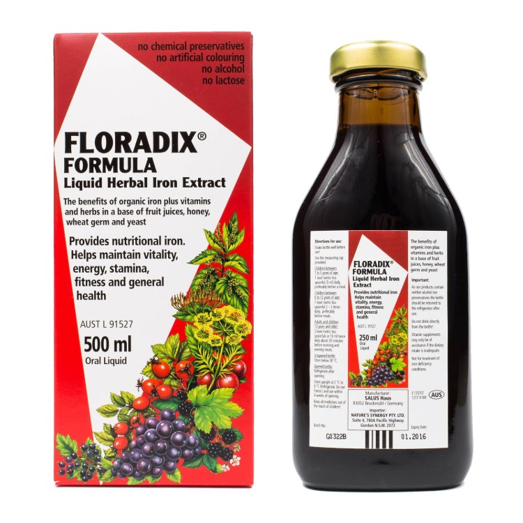 Floradix Formula Liquid Herbal Iron Extract 500ml (1)