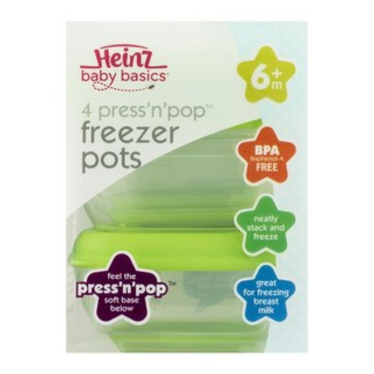 Heinz Baby Basics Freezer Pots 4 Pack Online Only (1)