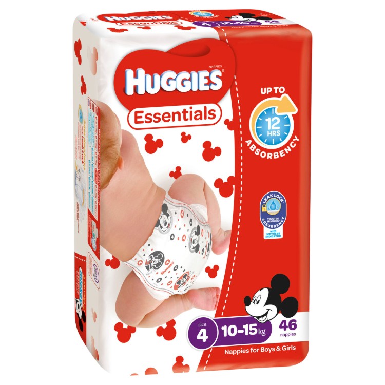 Huggies Essentials Size 4 10-15kg 46 Nappies (1)