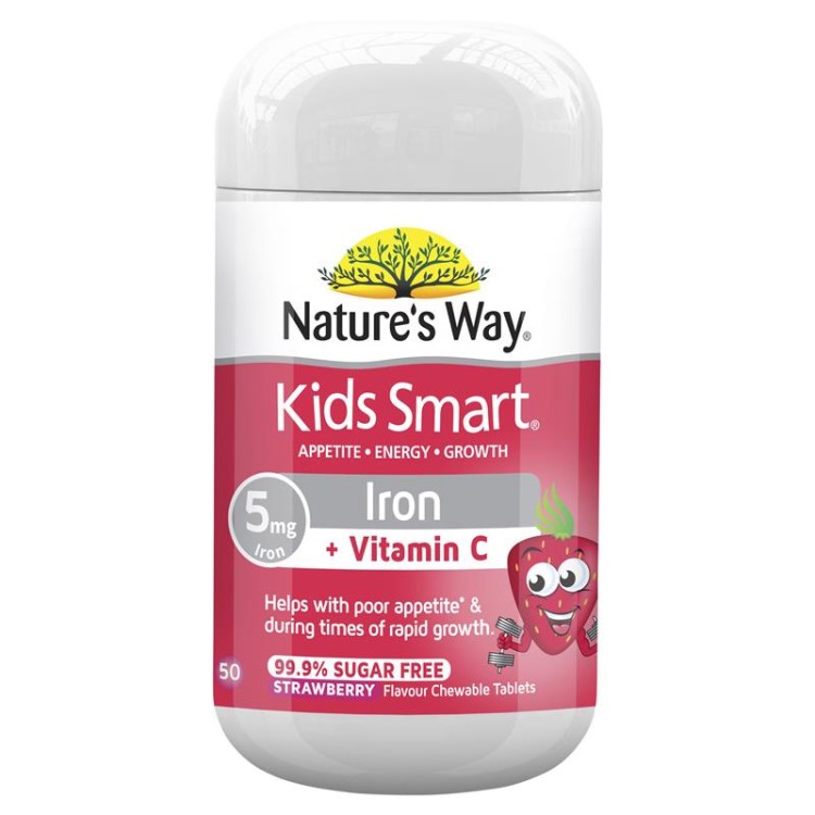 Nature's Way Kids Smart Iron Chewable 50 Tablets (1)
