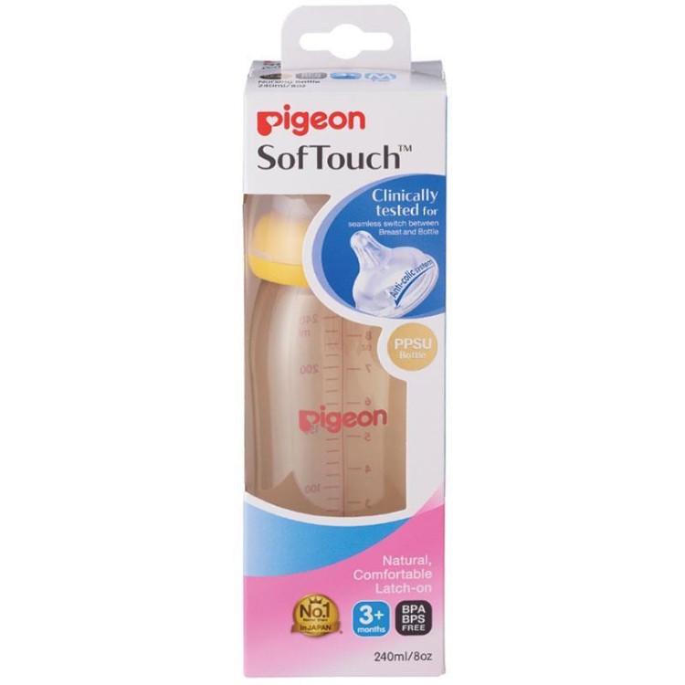 Pigeon SofTouch Peristaltic Plus PPSU Bottle 240ml (1)