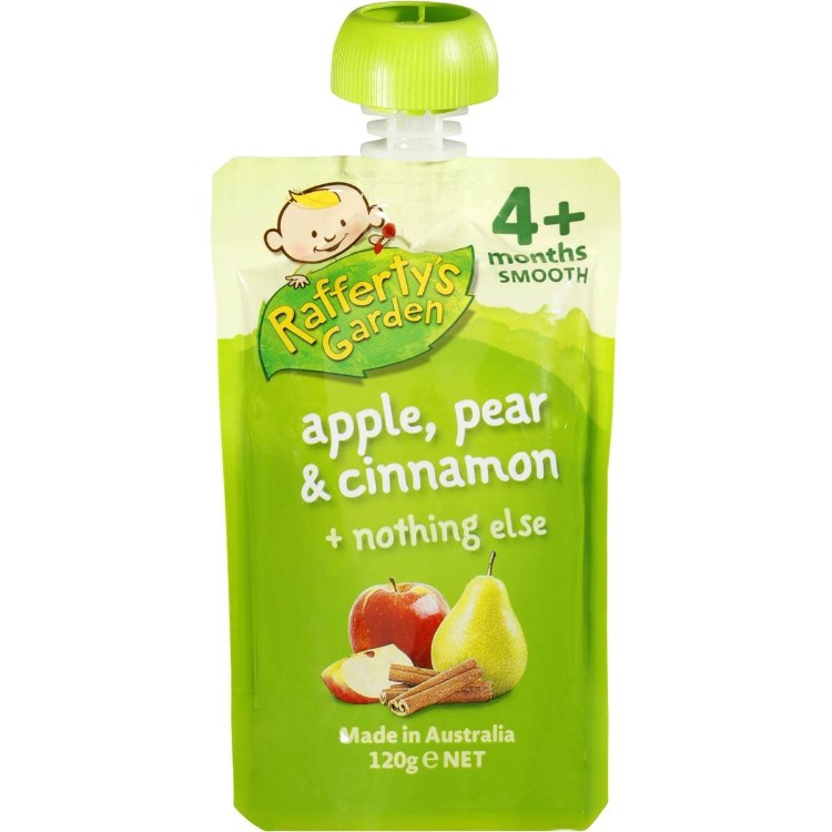 Raffertys Garden 4 Months Apple Pear & Cinnamon 120g (1)