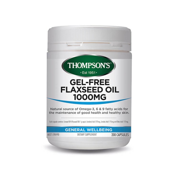 Thompson's Flaxseed Oil 1000mg 200 Vegi-Caps